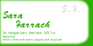 sara harrach business card